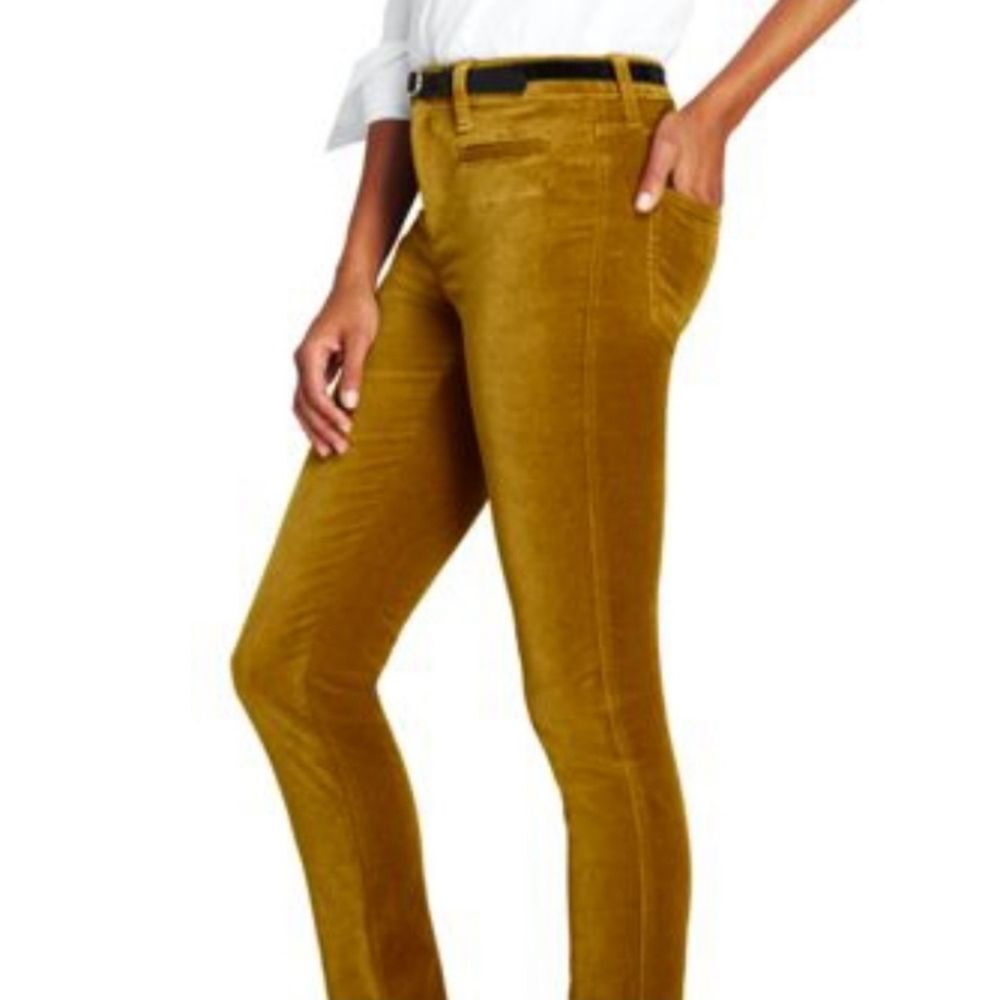 Lands' End Butterscotch Velveteen Mid Rise Slim Fit Pants Women's Size 18 Petite